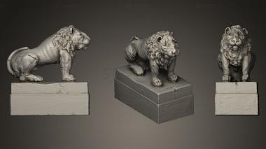 3D model Red marble lions (STL)